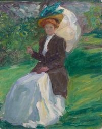 Frederick Frary Fursman, (American, 1874-1943), Lady with Parasol, c. 1908