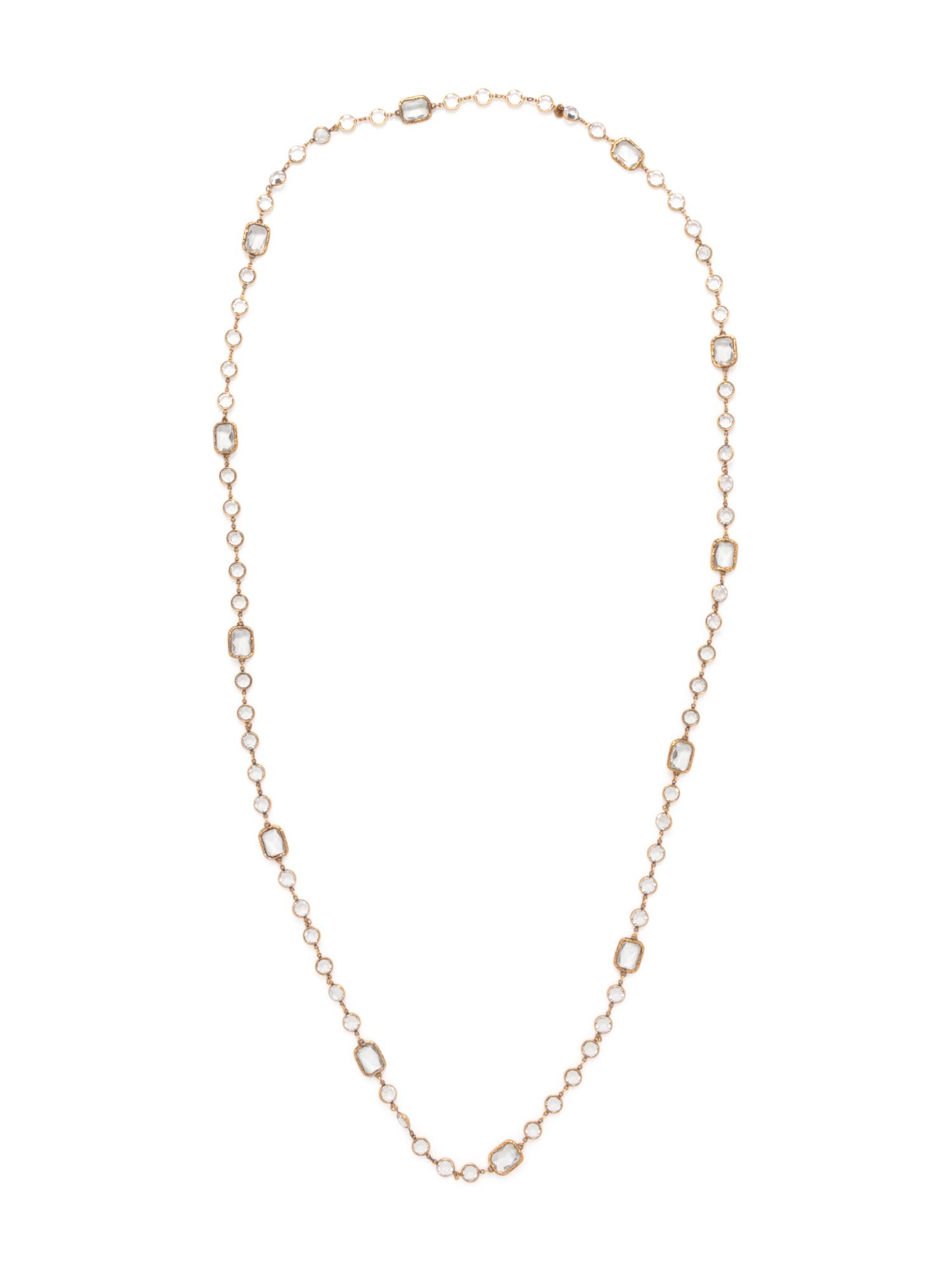 Chanel Clear Crystal Chiclets Sautoir, 1981