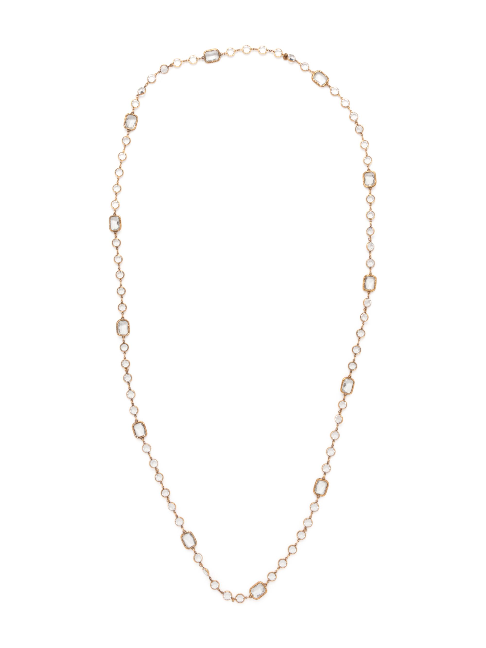Chanel Clear Crystal Chiclets Sautoir, 1981