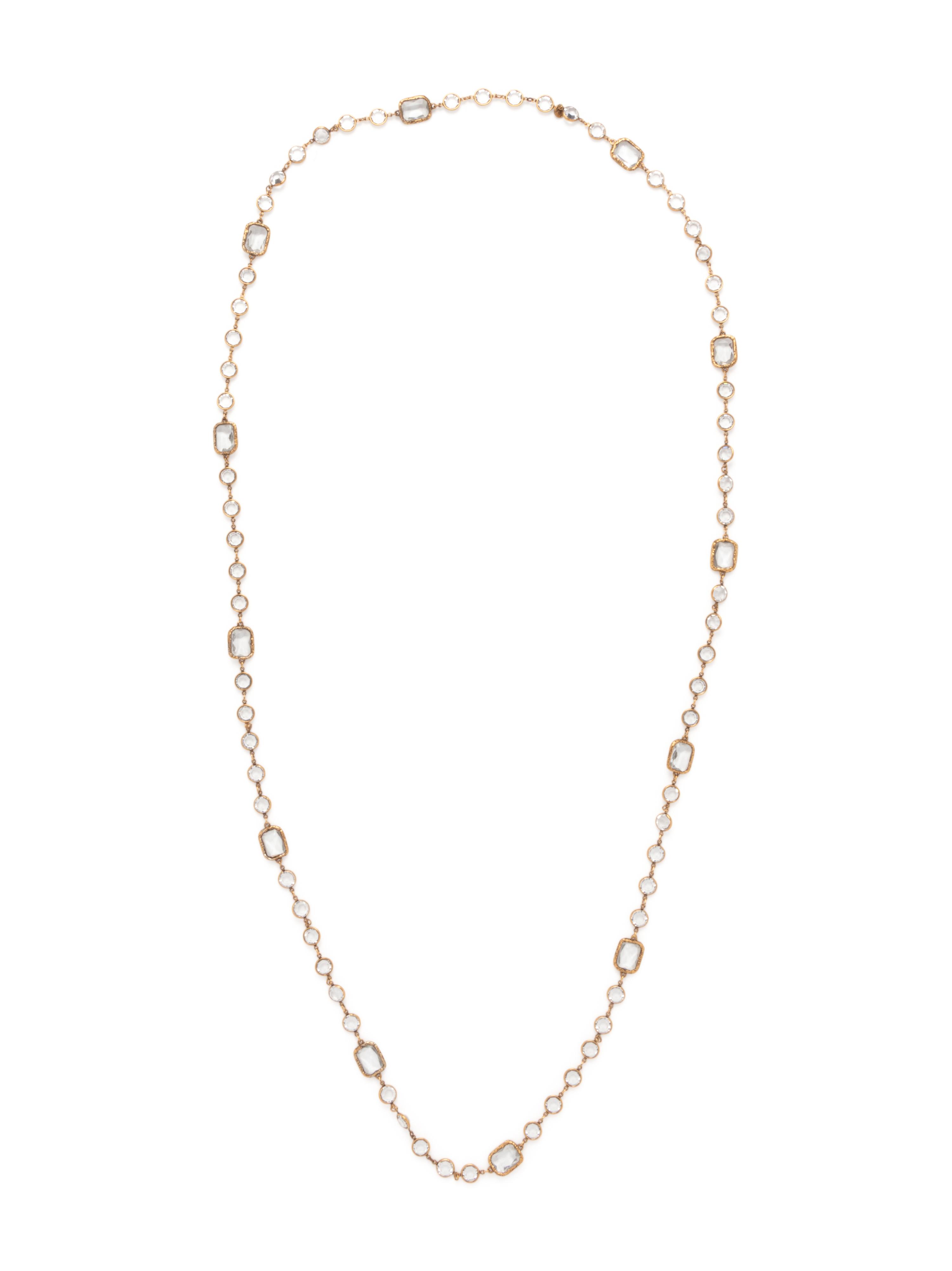 Chanel Clear Crystal Chiclets Sautoir, 1981