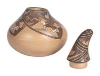 Pottery Gourd, with Rabbits