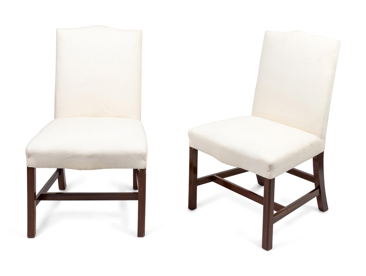 A Pair of George III Style Mahogany Side Chairs