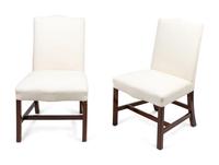 A Pair of George III Style Mahogany Side Chairs