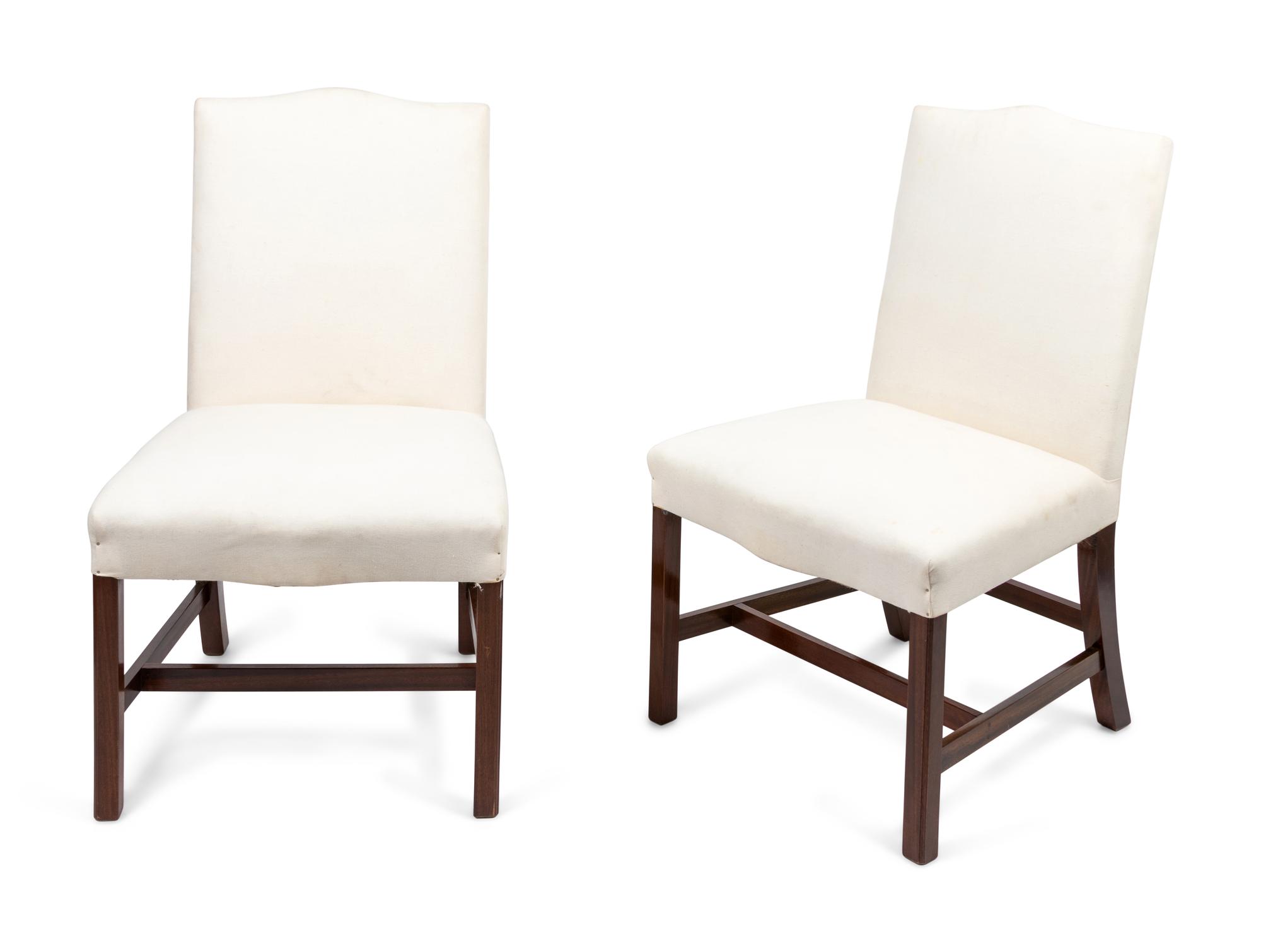 A Pair of George III Style Mahogany Side Chairs