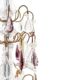 A French Gilt Bronze and Glass Four-Light Chandelier