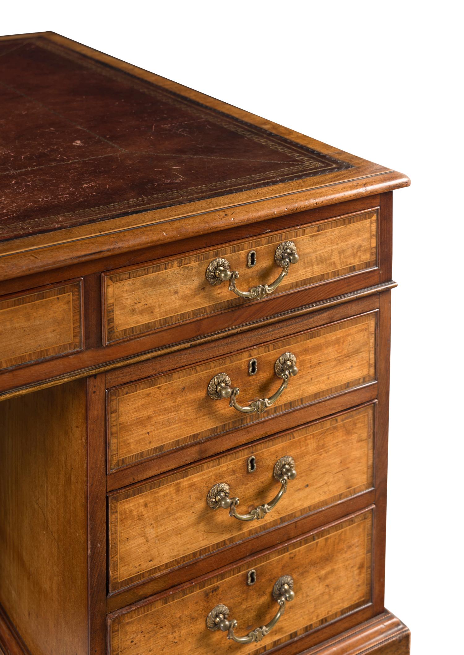 A Regency Mahogany and Kingwood Partner's Desk