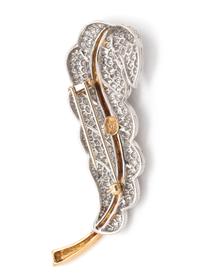 DIAMOND FEATHER BROOCH