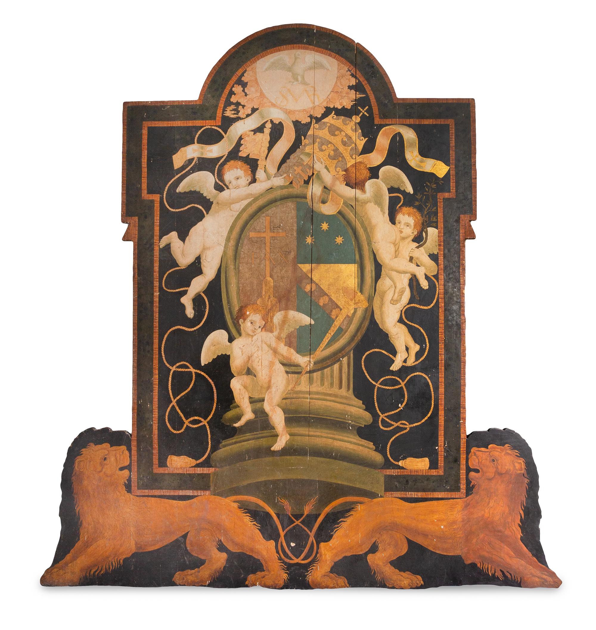An Italian Painted Papal Panel
