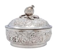 A Silver Repousse Lidded Serving Dish