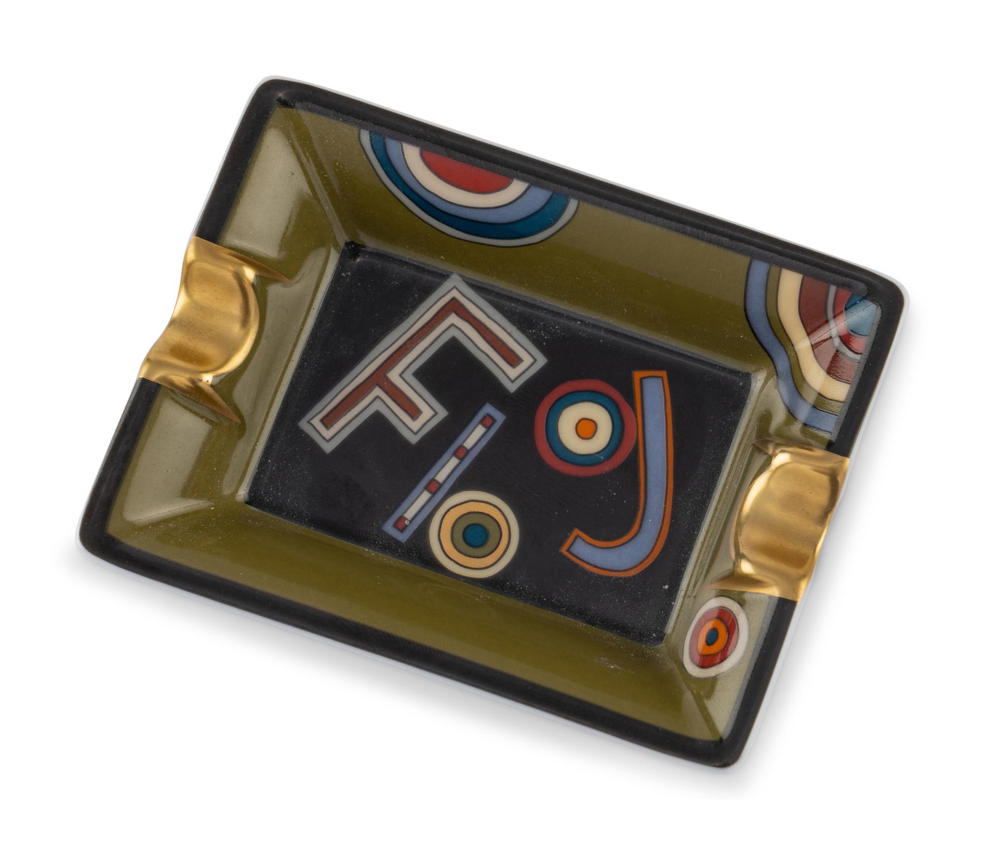 A Set of Four Hermès Porcelain Ashtrays