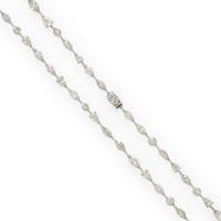 Diamond and White Gold Long Chain