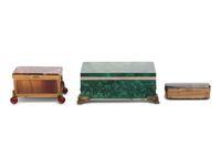 A Group of Three Continental Hardstone Boxes