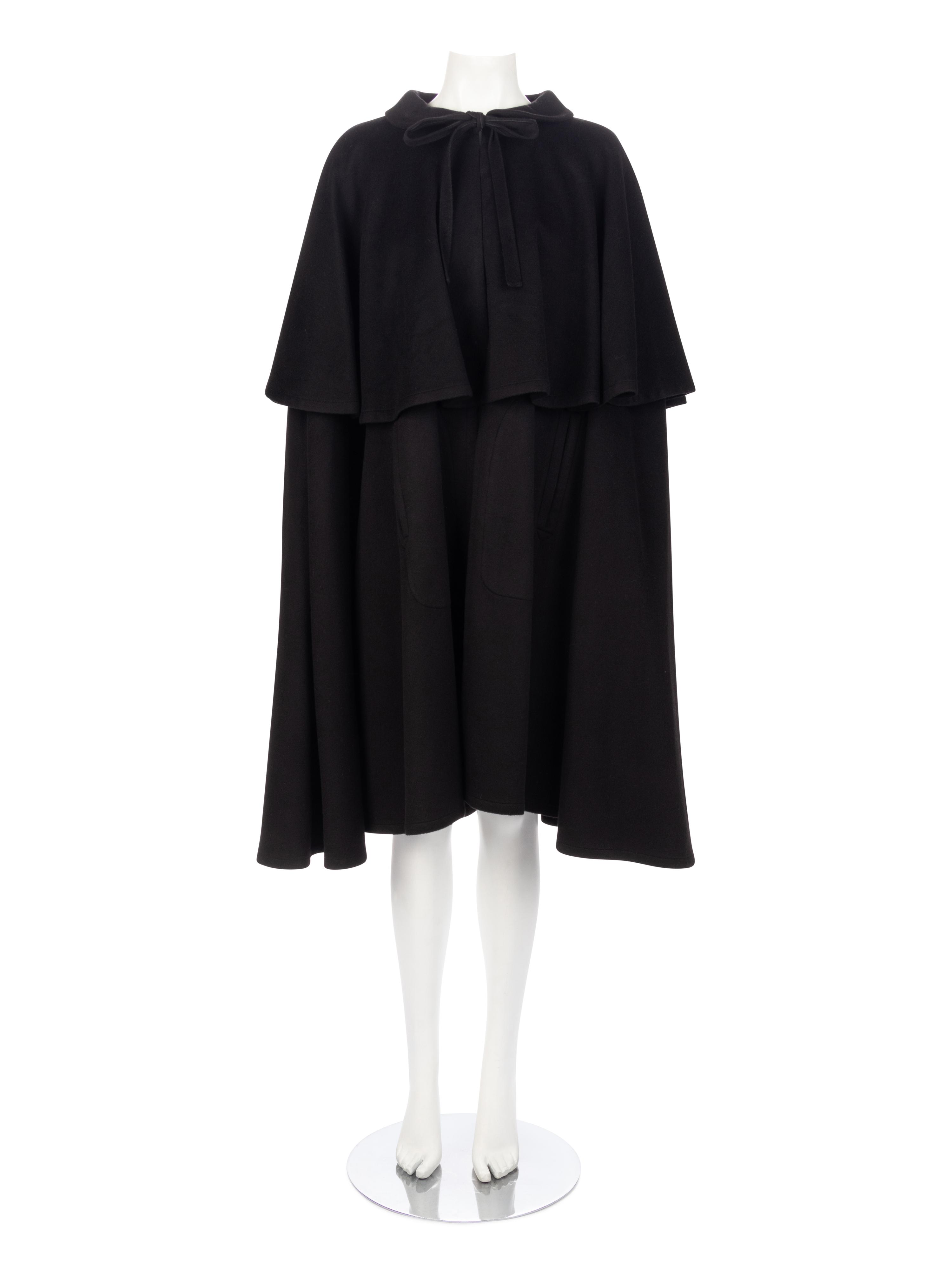 Yves Saint Laurent Rive Gauche Black Cape, 1980-90s