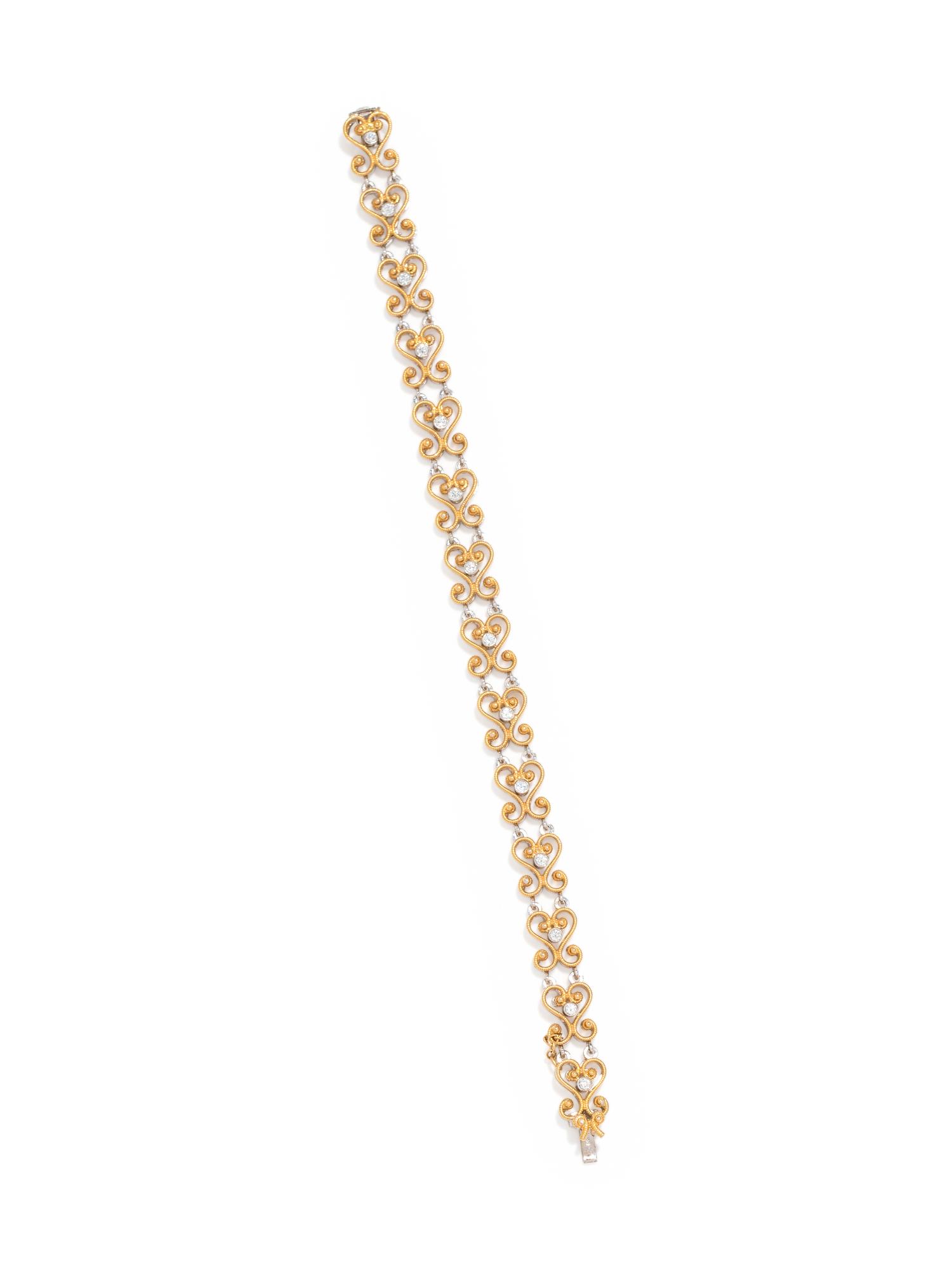 BICOLOR GOLD AND DIAMOND BRACELET