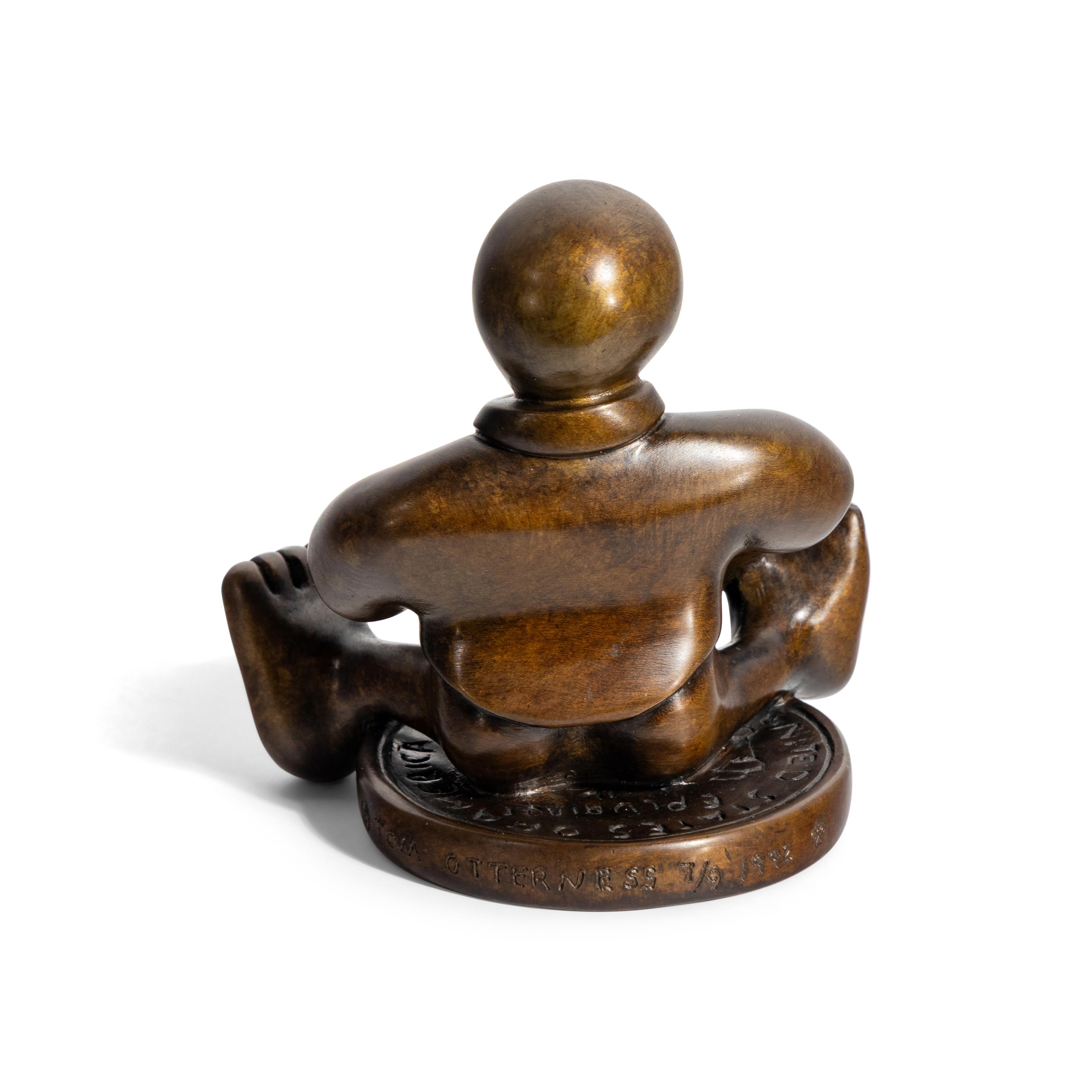 Tom Otterness (American, b. 1952) — Man with Bowler on Penny , 1992