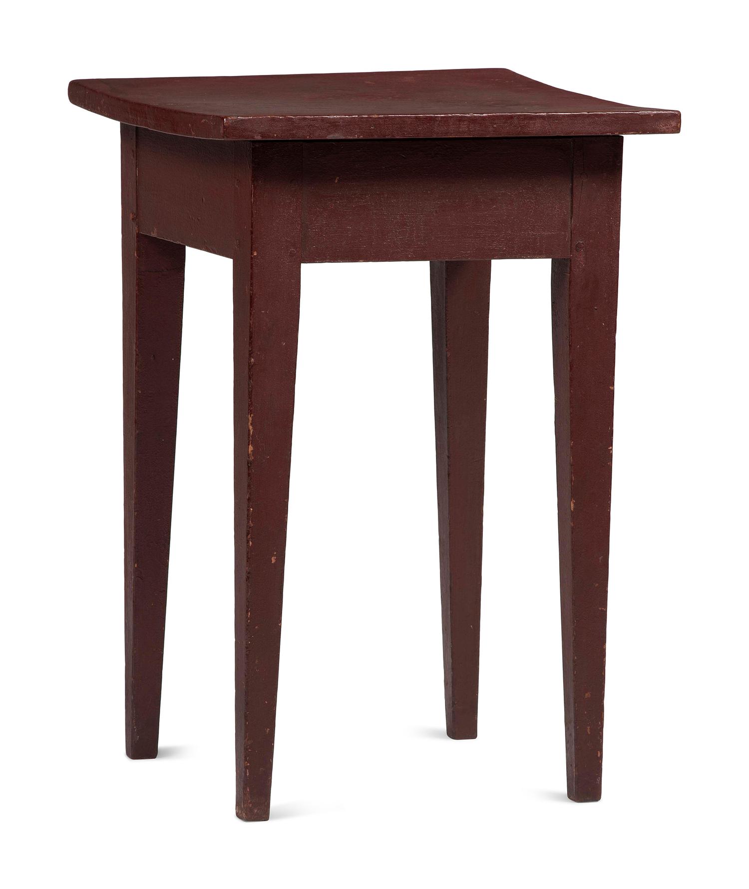 A Country Federal Red Painted Cherrywood Work Table