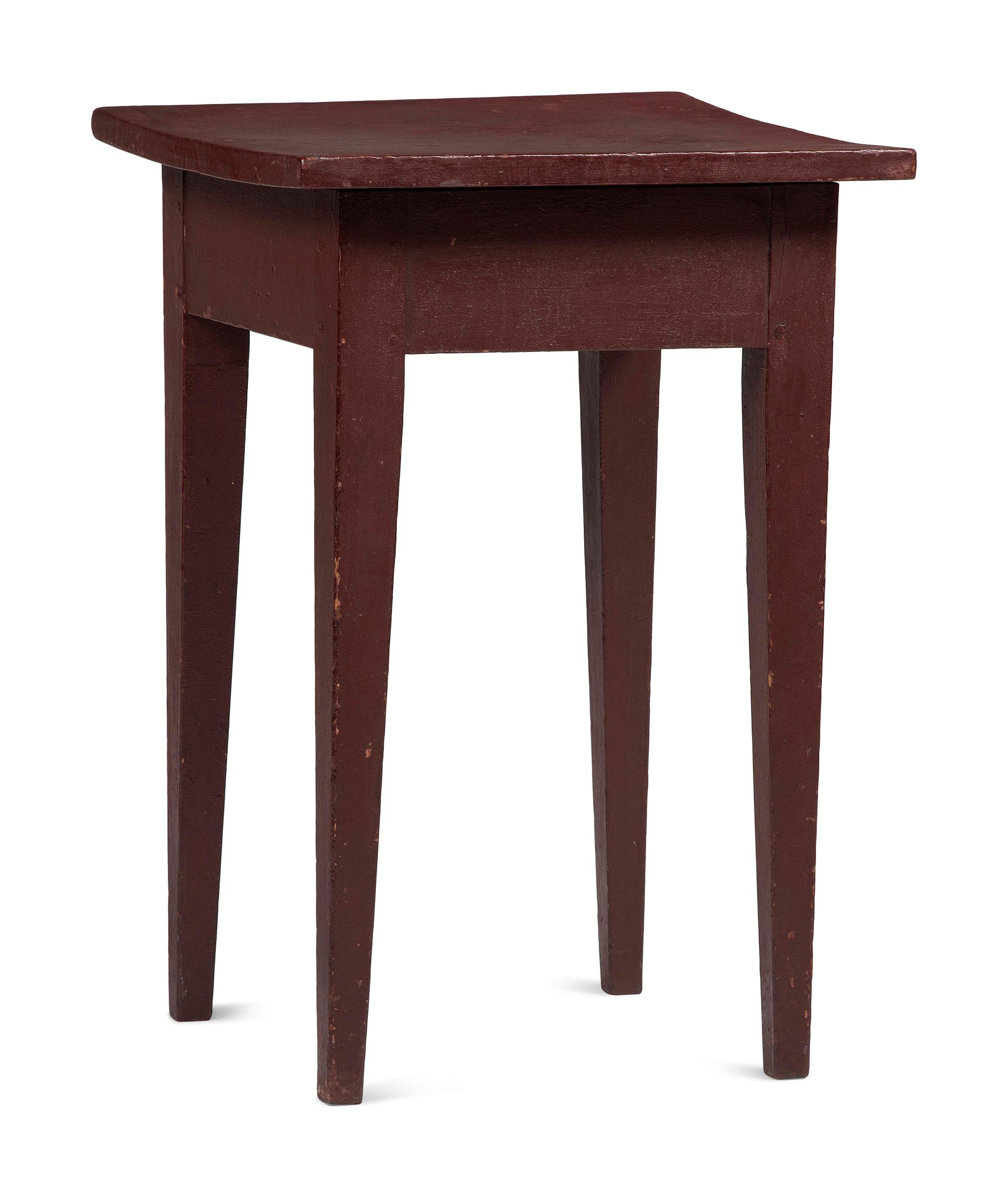 A Country Federal Red Painted Cherrywood Work Table