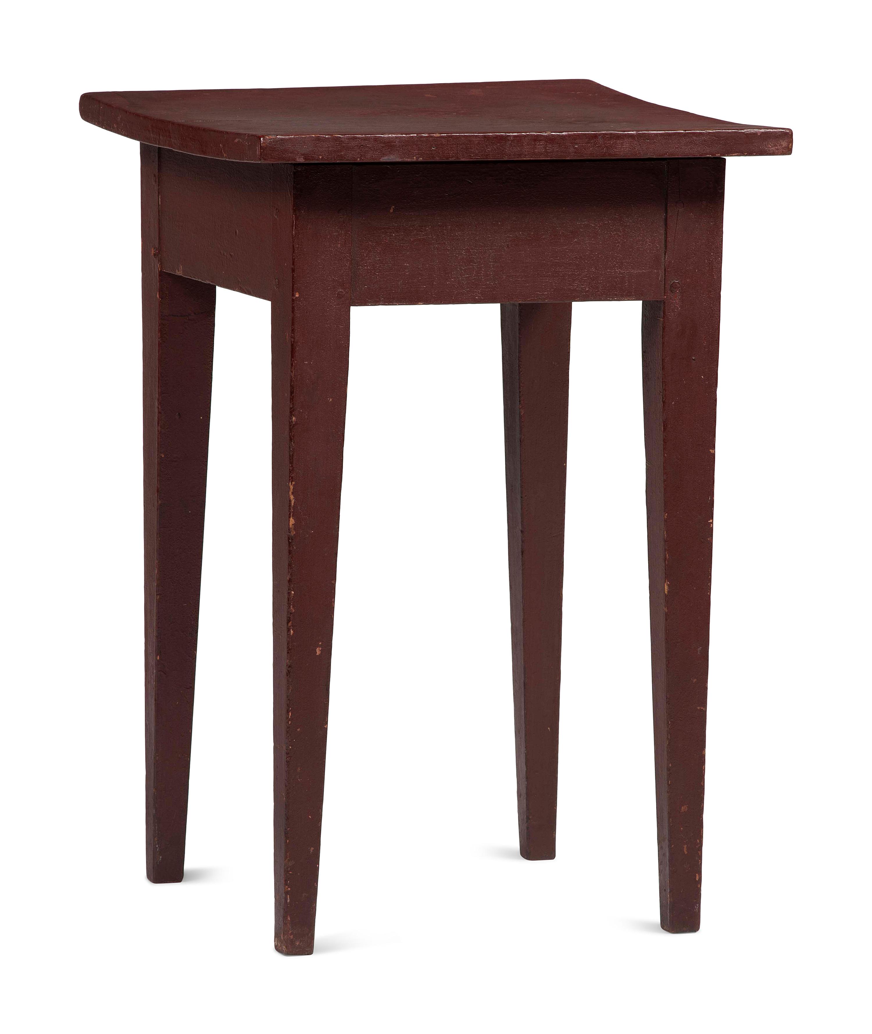 A Country Federal Red Painted Cherrywood Work Table