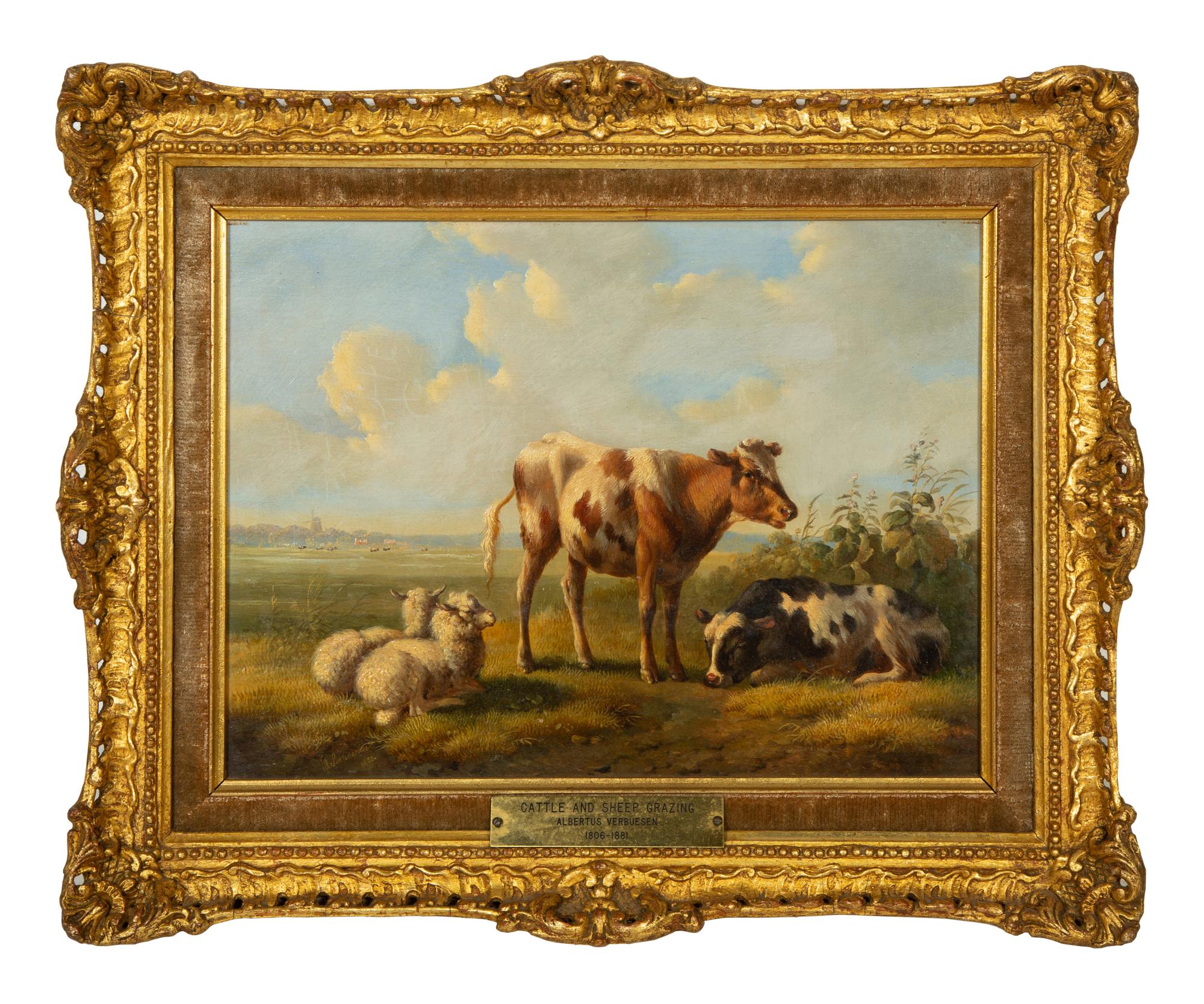 Cattle and Sheep Grazing , 1852