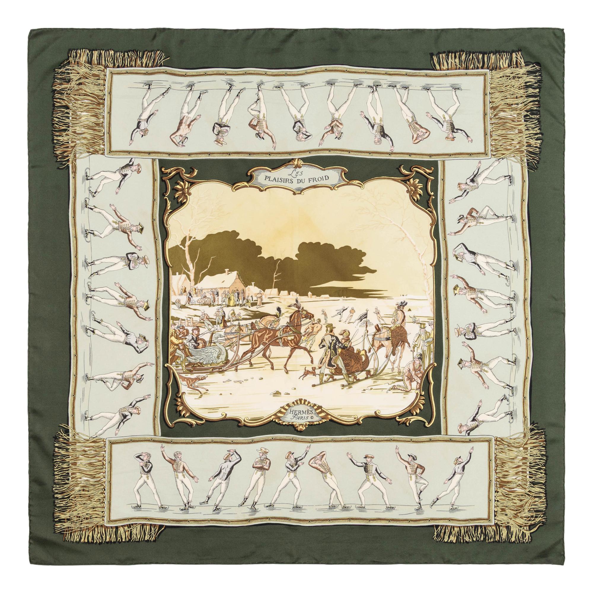 Hermès, Four Silk Scarves 90