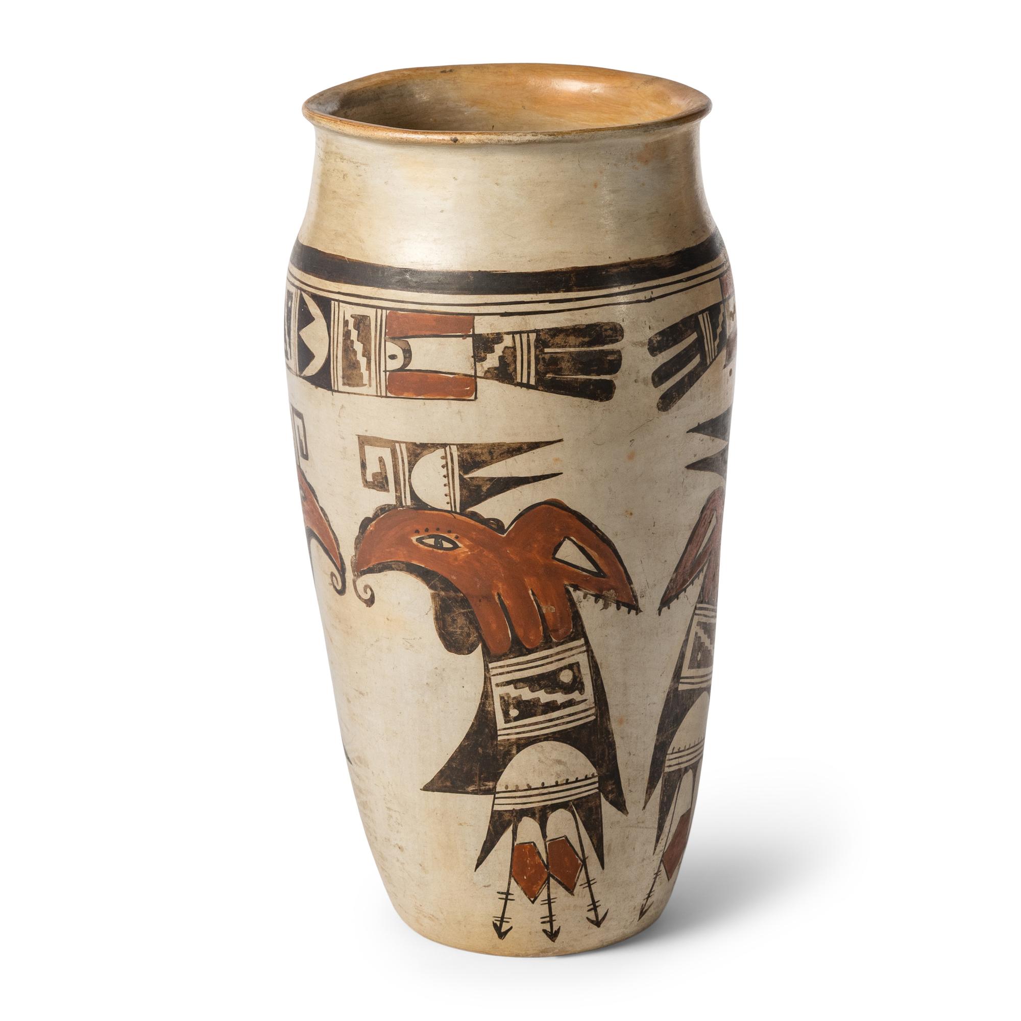 Hopi Pottery Vase, with Birds