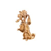YELLOW GOLD AND DIAMOND DOG PENDANT/BROOCH