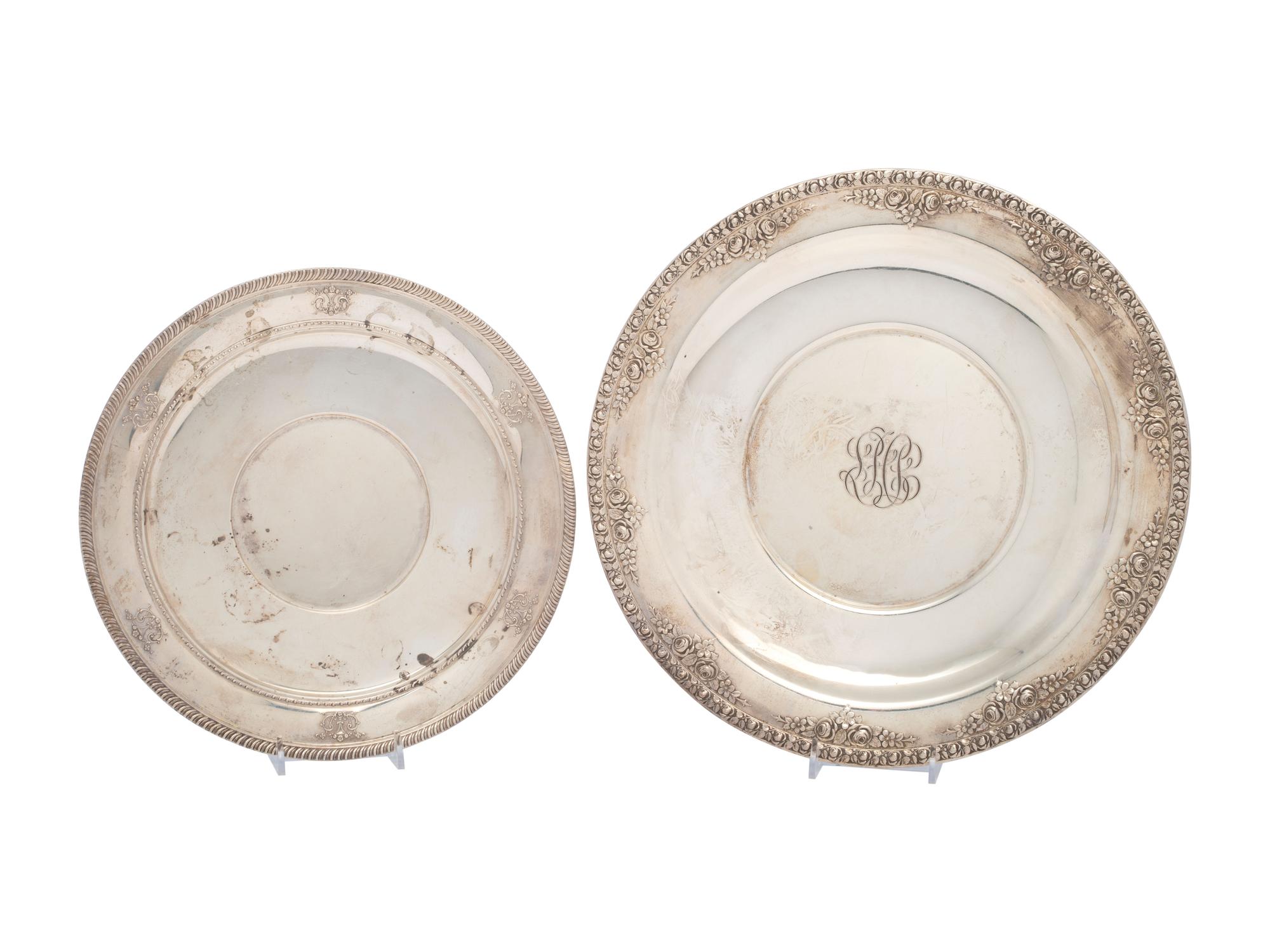 Two American Silver Trays