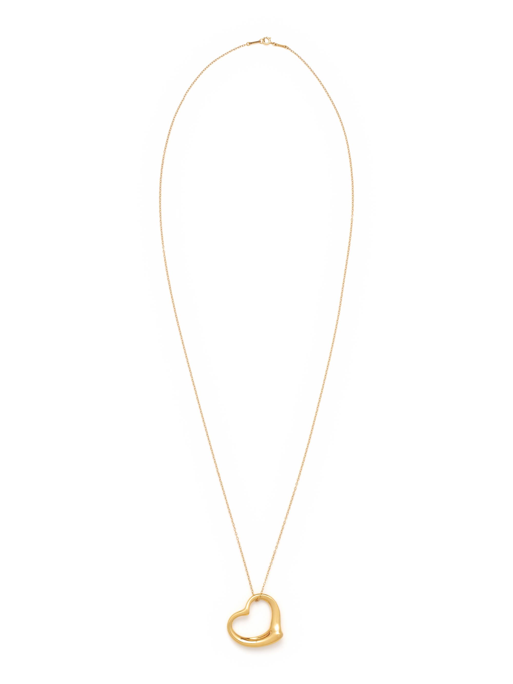 TIFFANY & CO., ELSA PERETTI, YELLOW GOLD 'OPEN HEART' NECKLACE