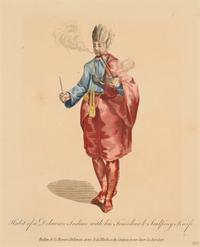 Six Hand-Colored Engravings of Dressing Habits of Native American Tribes After Thomas Jefferys (English, ca. 1719-1771)
