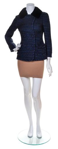 A Nina Ricci Multicolor Mink Collar Jacket, Size 36.