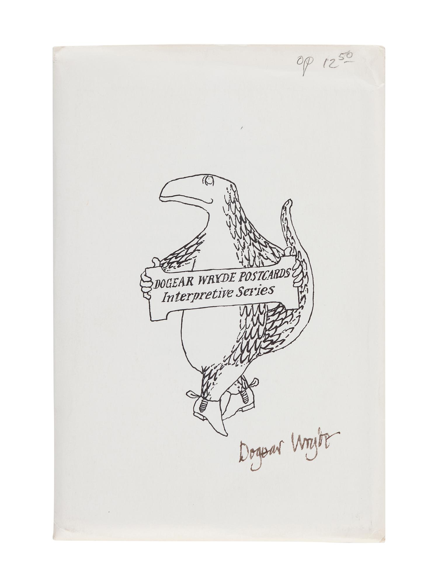 GOREY, Edward (1925-2000). Dogear Wryde Postcards. Alms for Oblivion Series . N.p., 1978. -- Dogear Wryde Postcards. Interpretive Series. N.p., 1979.