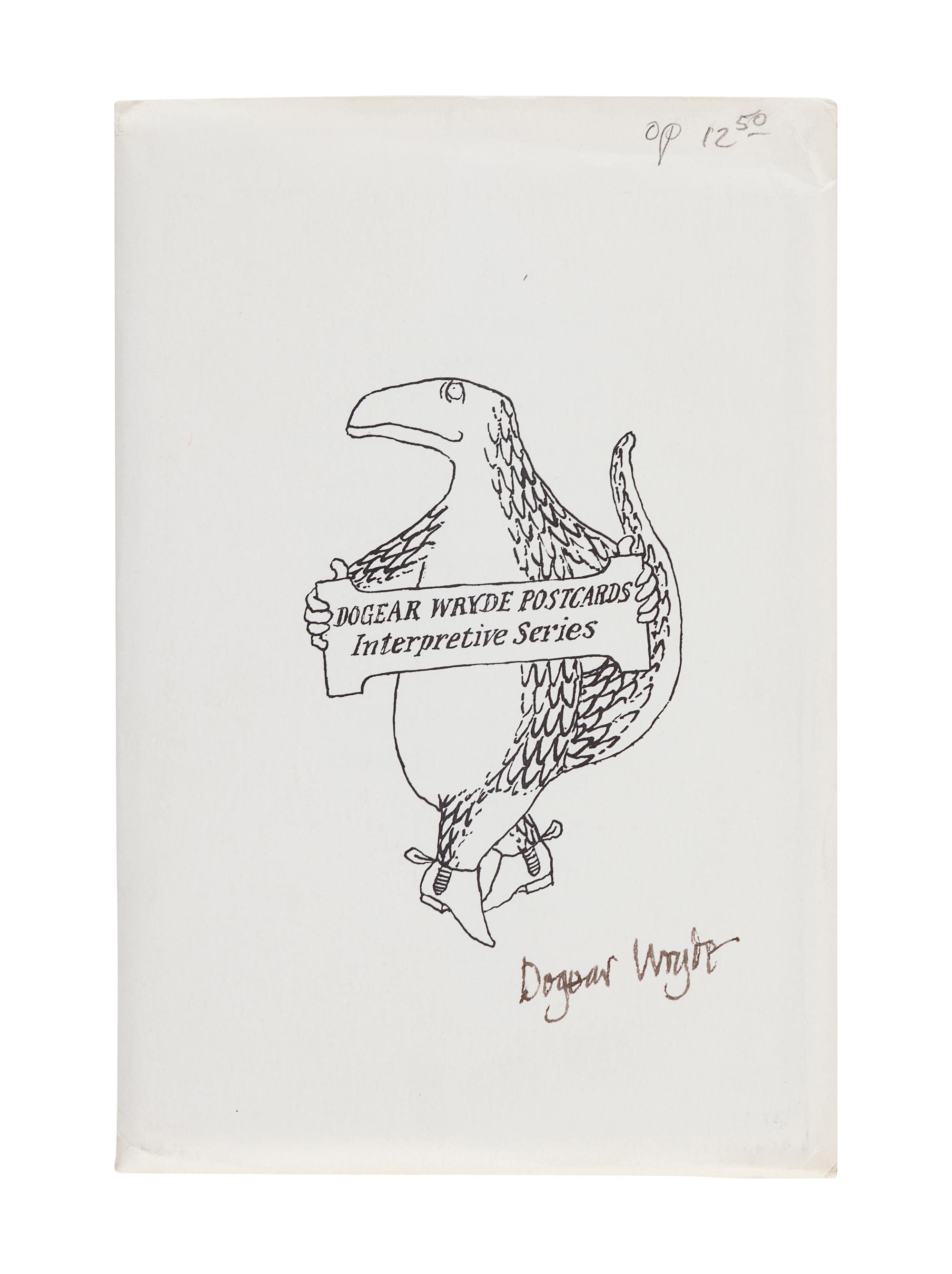 GOREY, Edward (1925-2000). Dogear Wryde Postcards. Alms for Oblivion Series . N.p., 1978. -- Dogear Wryde Postcards. Interpretive Series. N.p., 1979.