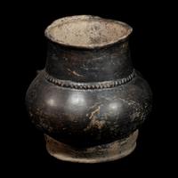 A Tairona Blackware Effigy Vessel