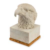 An Italian Carved Marble Figure of an Eagle Head