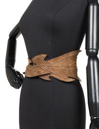Alaïa Leaf-Shaped Leather Belt, 1980-90s