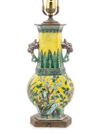 A Chinese Famille Verte Porcelain Vase