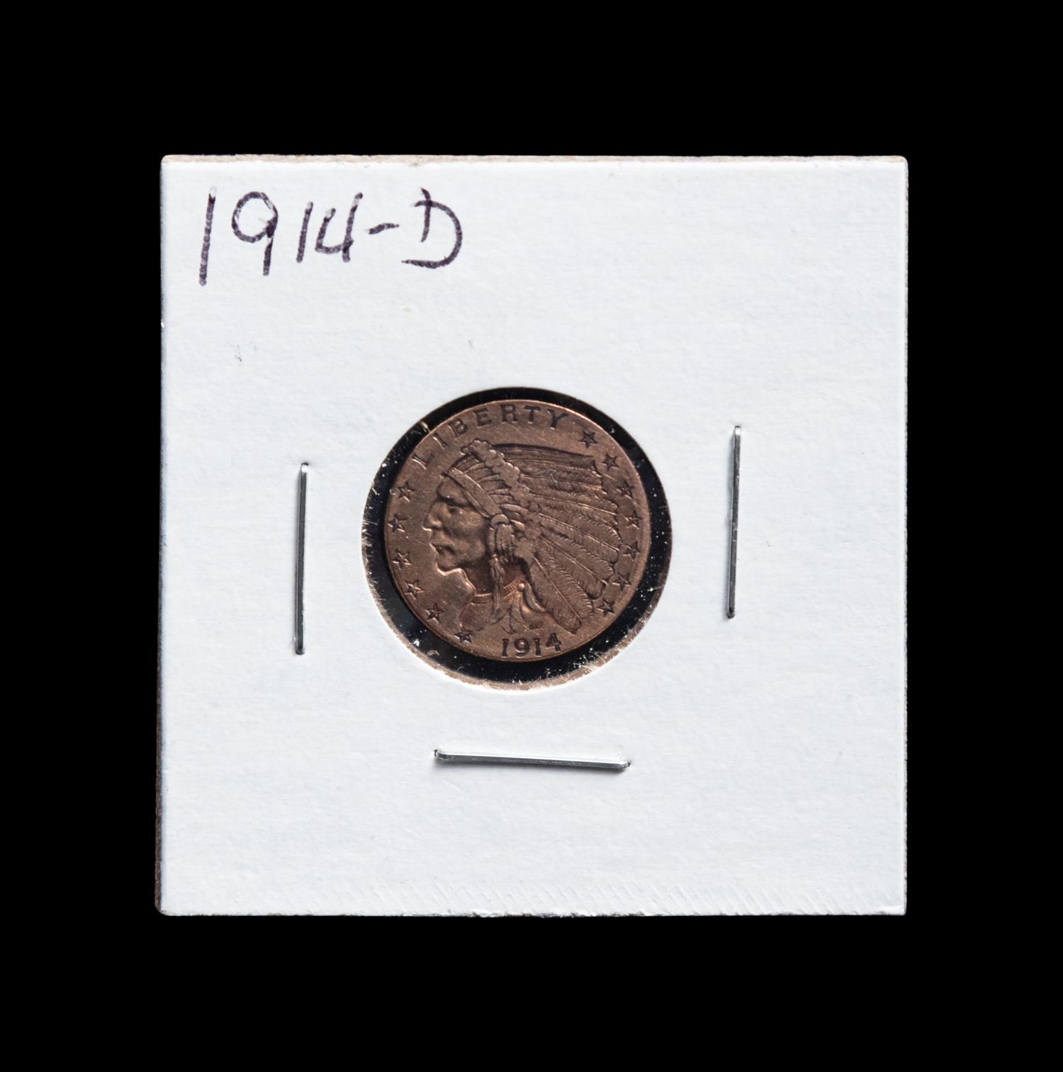 A 1914-D Indian Head $2.50 Gold Coin