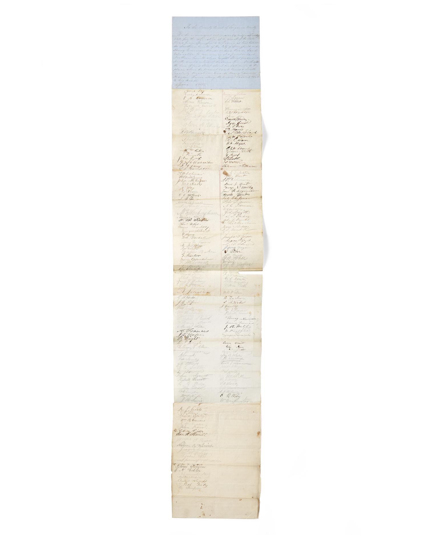 [Presidential] Lincoln, Abraham. Manuscript Document, signed