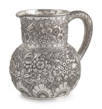 A Sterling Silver Floral Repousse Water Pitcher, Tiffany & Co., New York, NY, Circa 1880