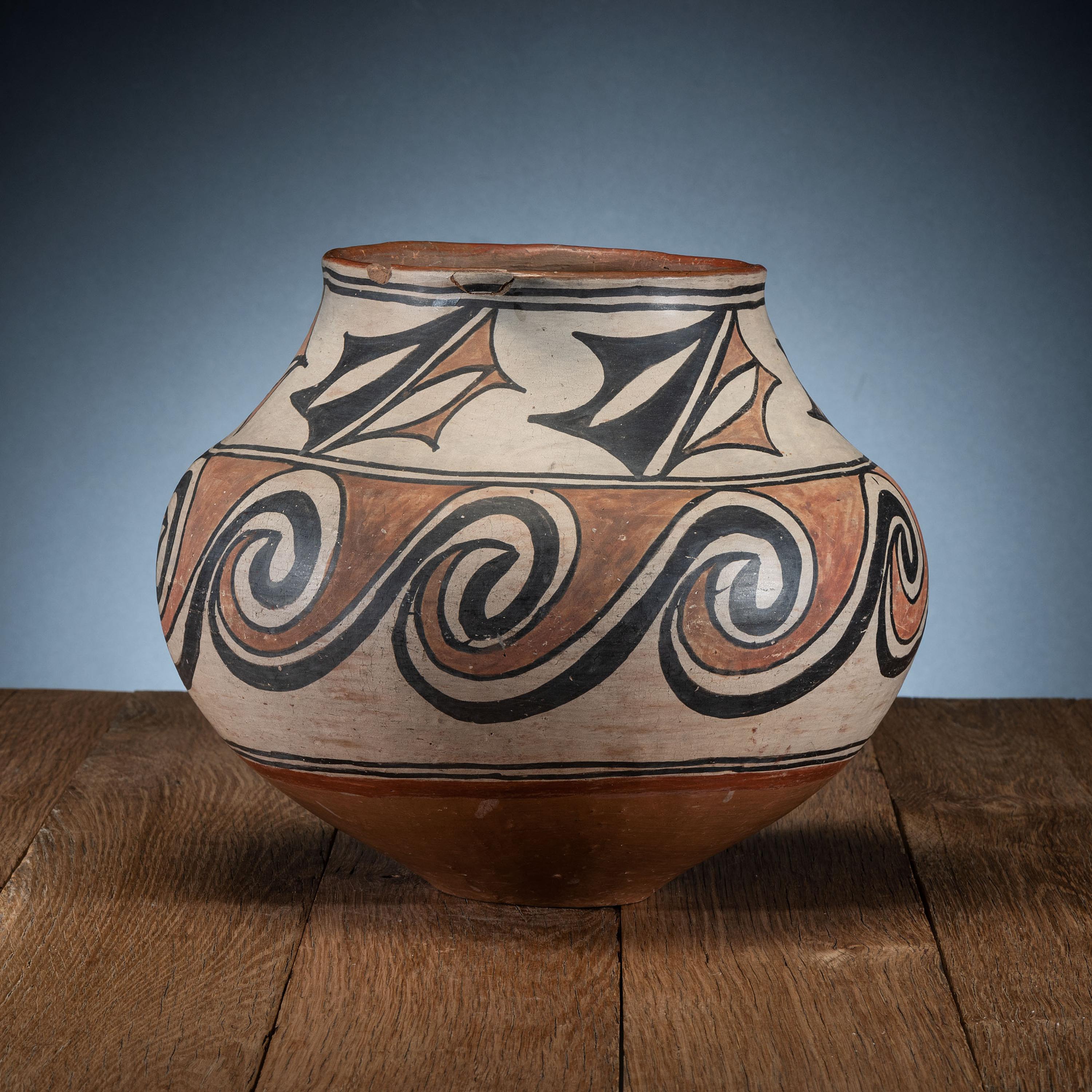 San Ildefonso Polychrome Pottery Jar