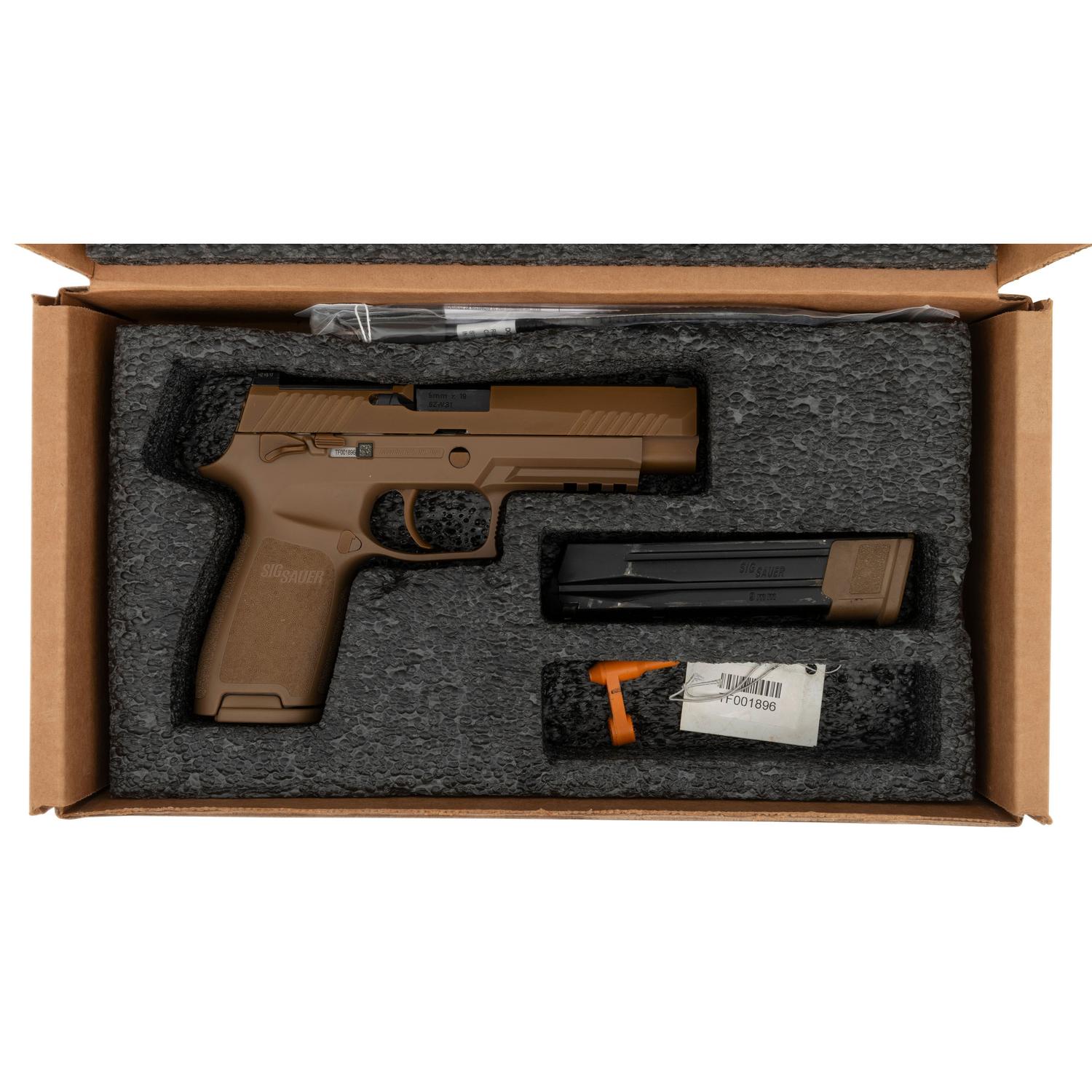 *Scarce Sig Sauer M17 Surplus with Brown Finished Small Parts in Box with Two Magazines