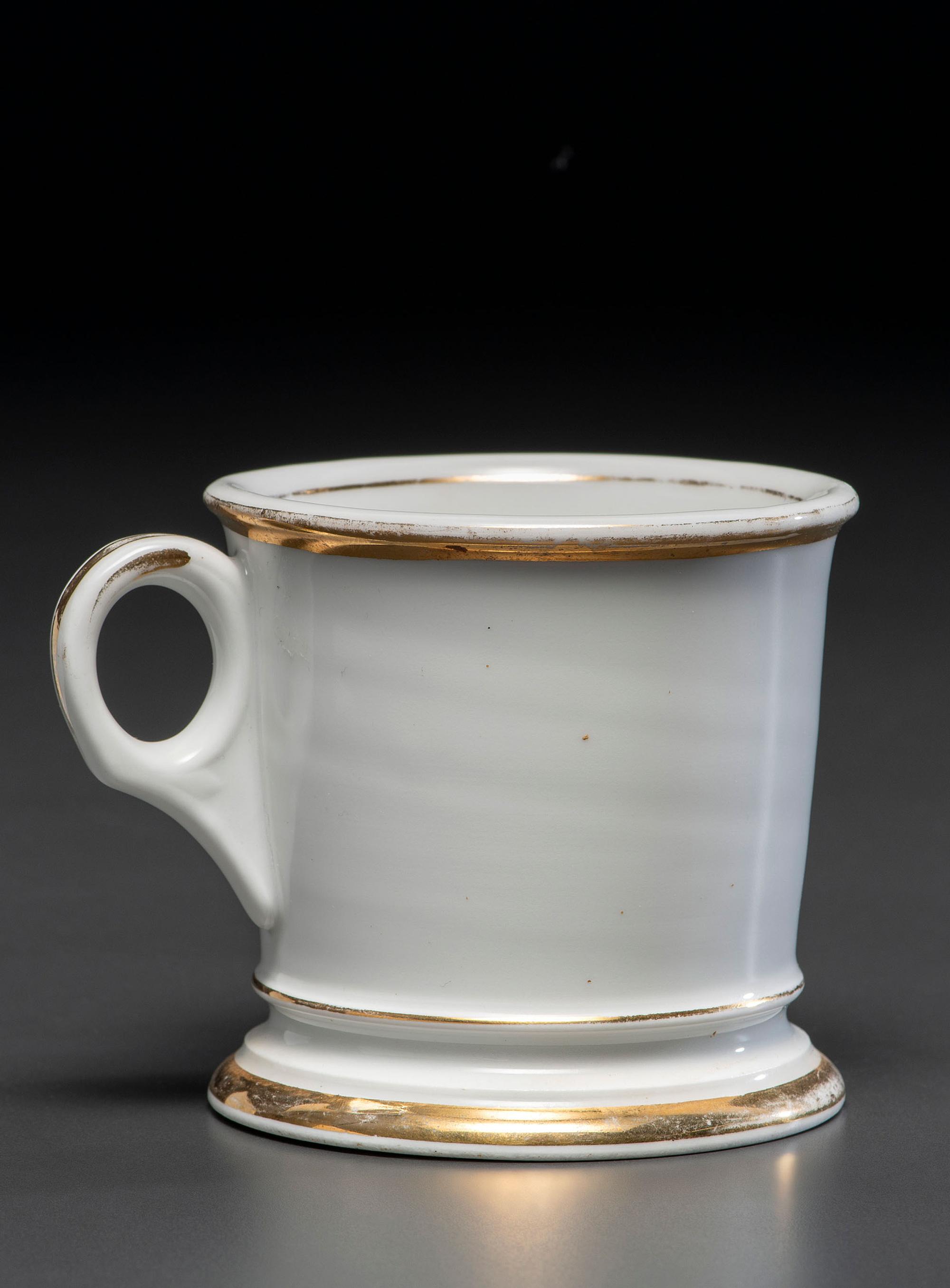 A Furniture Maker or Salesman's Porcelain Occupational Shaving Mug