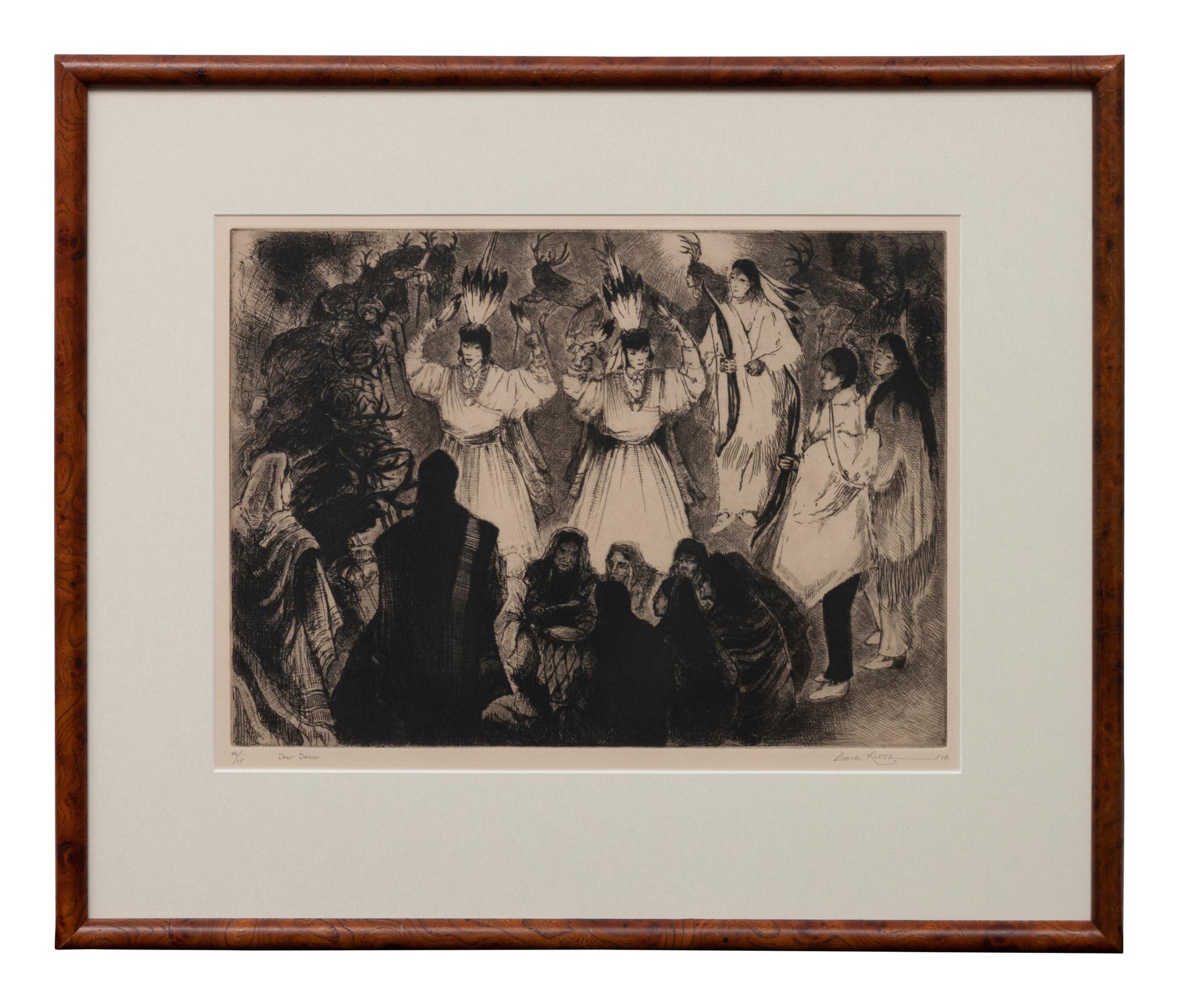 Two Works: Deer Dance, edition 46/75 and Keresan Dancers , edition 11/50