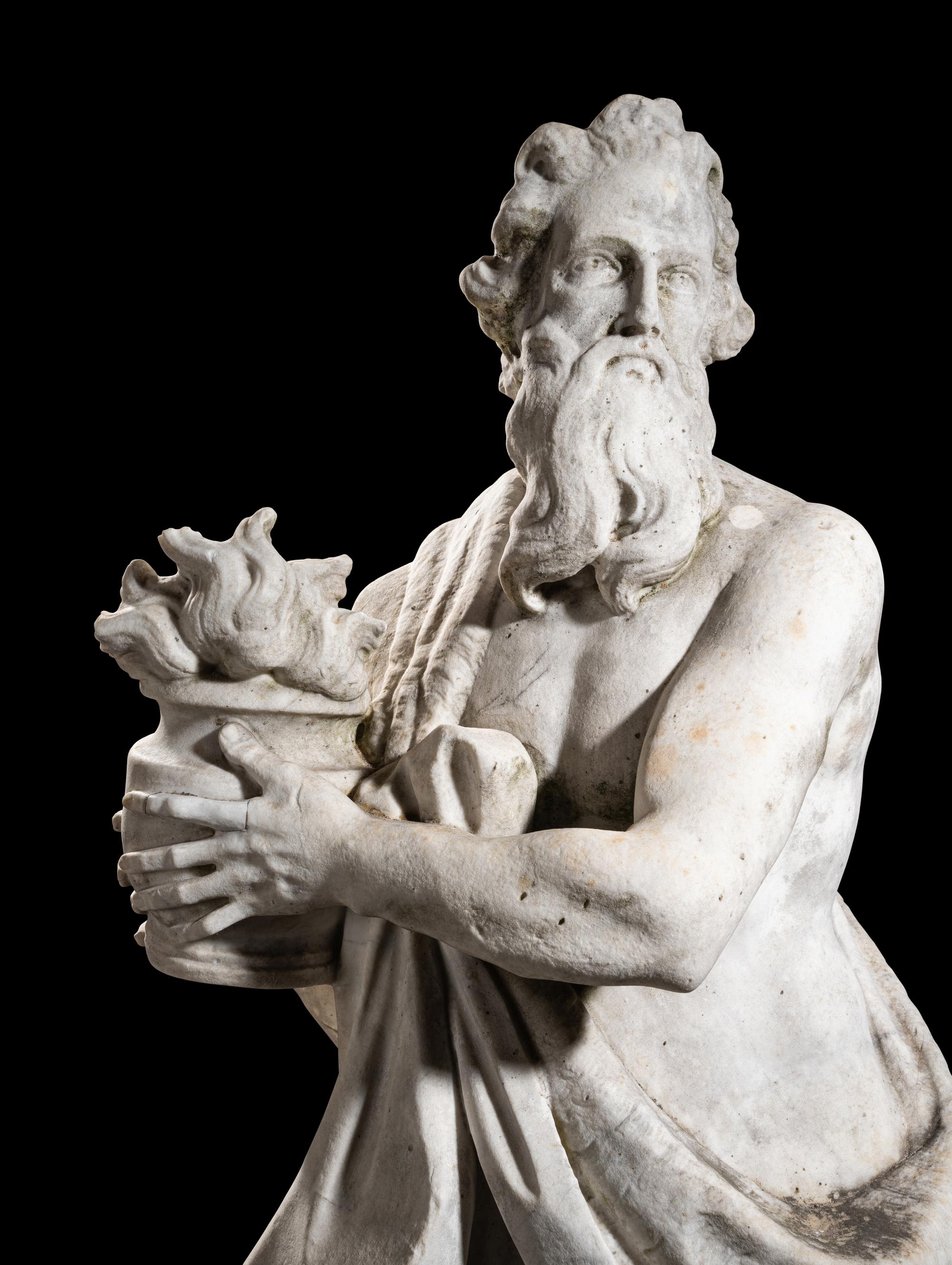 A Continental Marble Figure of Zeus