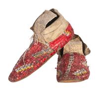 Sioux Quilled Hide Moccasins