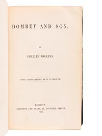 DICKENS, Charles (1812-1870). Dombey and Son . London: Bradbury & Evans, 1848.