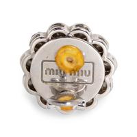 PRADA & MIU MIU, THREE BROOCHES & TWO PAIRS OF EAR CLIPS
