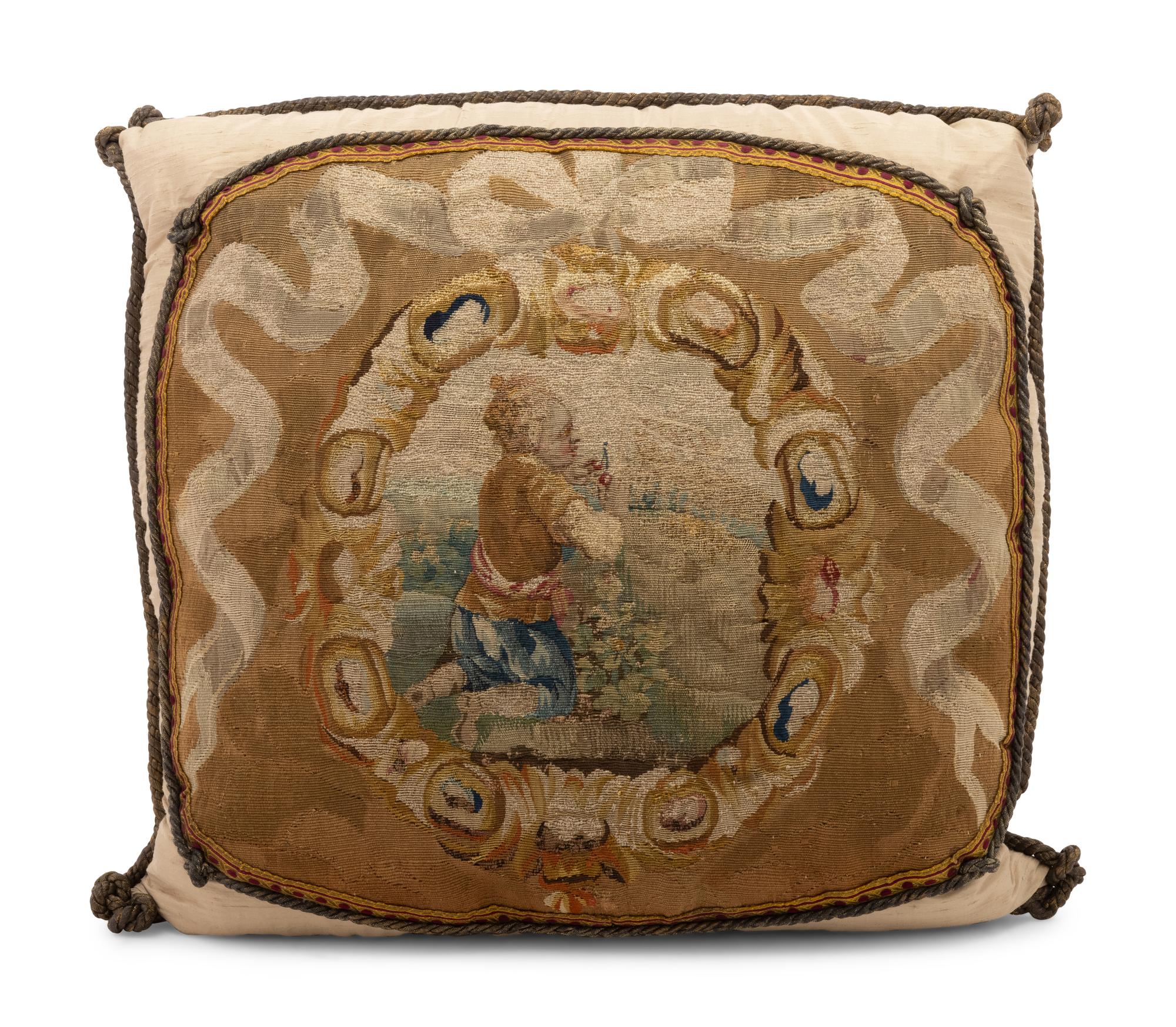 Two French Tapestry Pillows
