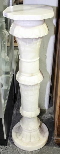 A Pair of Continental Marble Pedestals. Height 36 1/2 inches.