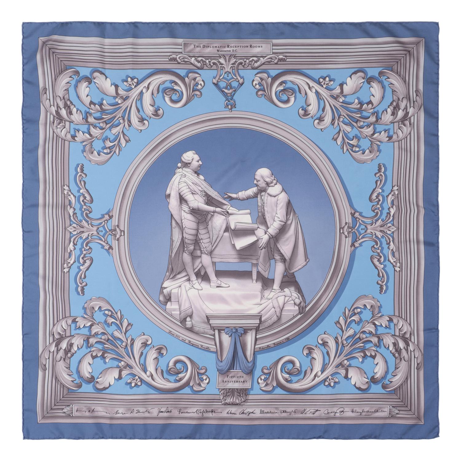 Silk Scarf Commemorating The Diplomatic Reception Rooms 50th Anniversary, 2011